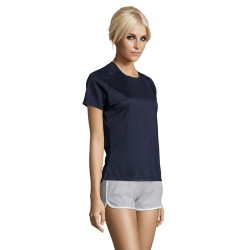 T-shirt Femme Personnalisé Sportif 140g - Sporty Women Matières : PET Taille textile : XXL Couleurs : french navy objet publicit
