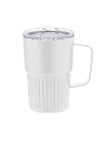 Tasse thermique personnalisée en acier inoxydable - Finbar Couleurs : blanc