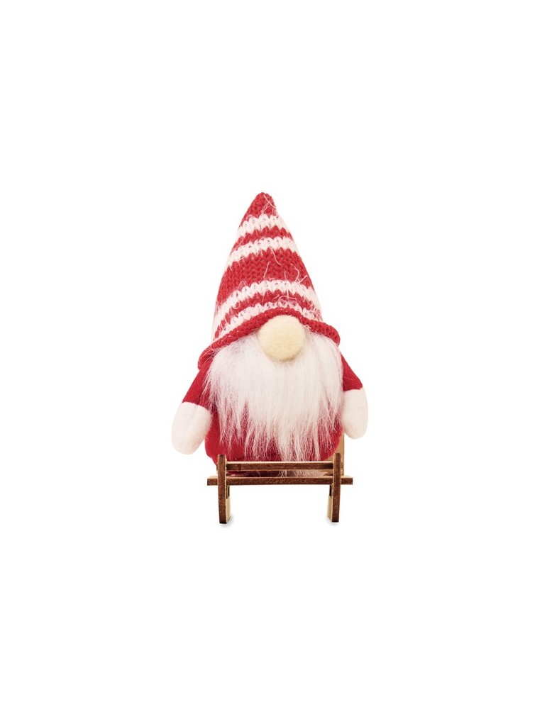 FROSTY SLEIGH Lutin sur un traîneau en bois