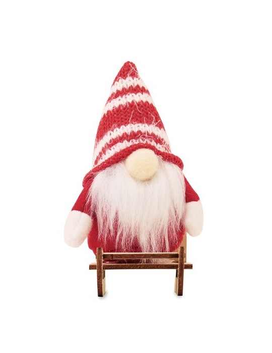 FROSTY SLEIGH Lutin sur un traîneau en bois
