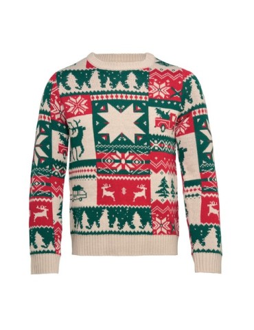 SHIMIS Pull de Noël tricoté S-M