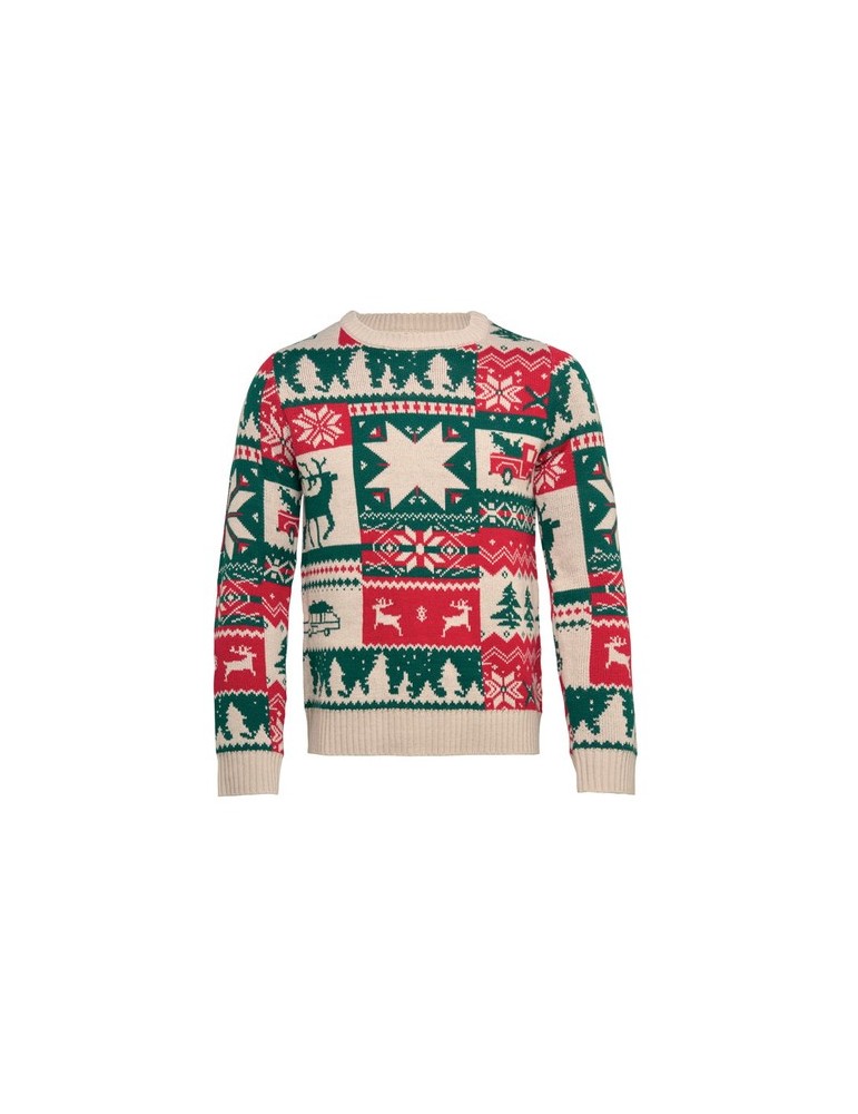 SHIMIS Pull de Noël tricoté S-M