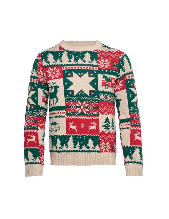 SHIMIS Pull de Noël tricoté S-M