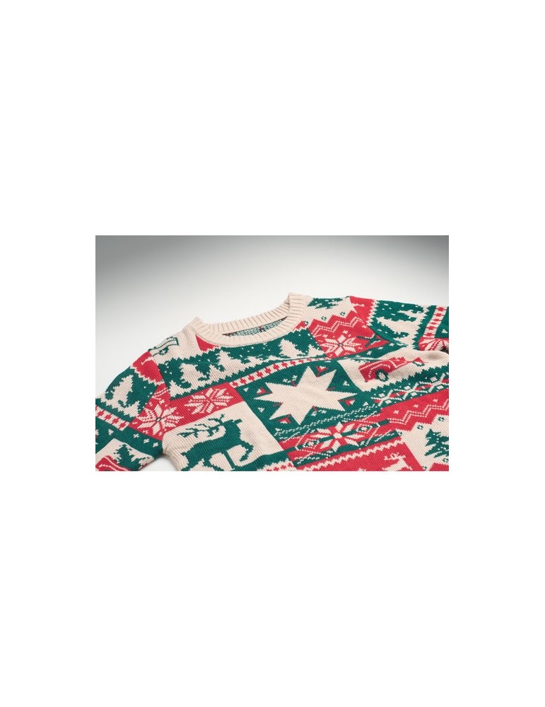 SHIMIS Pull de Noël tricoté S-M