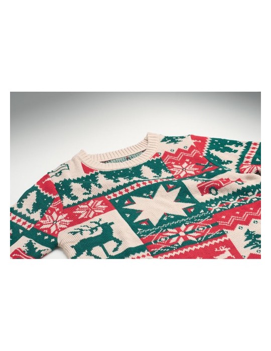 SHIMIS Pull de Noël tricoté S-M