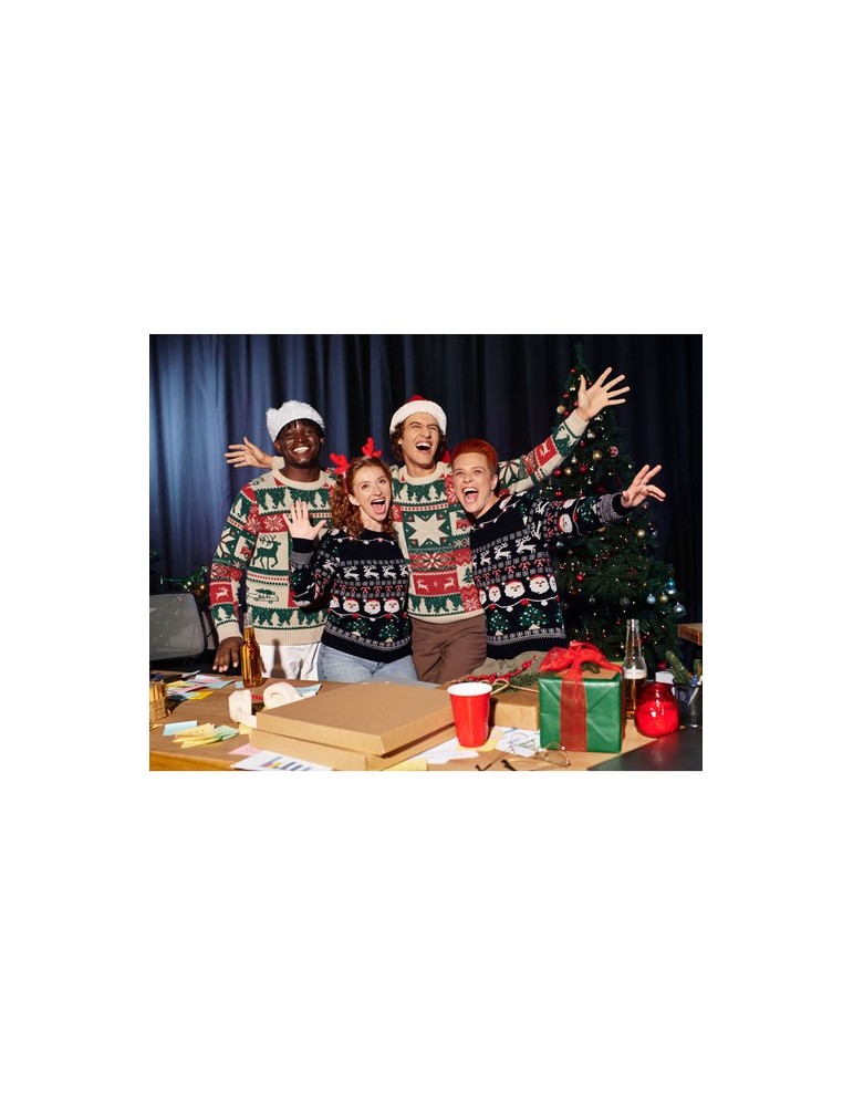 SHIMIS Pull de Noël tricoté S-M