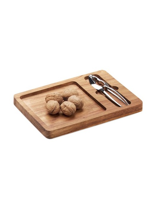 NUTPLATE Set de casse-noix en acacia