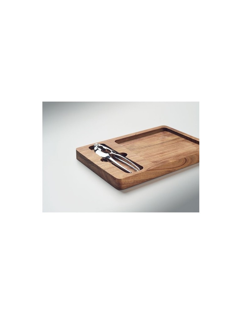 NUTPLATE Set de casse-noix en acacia
