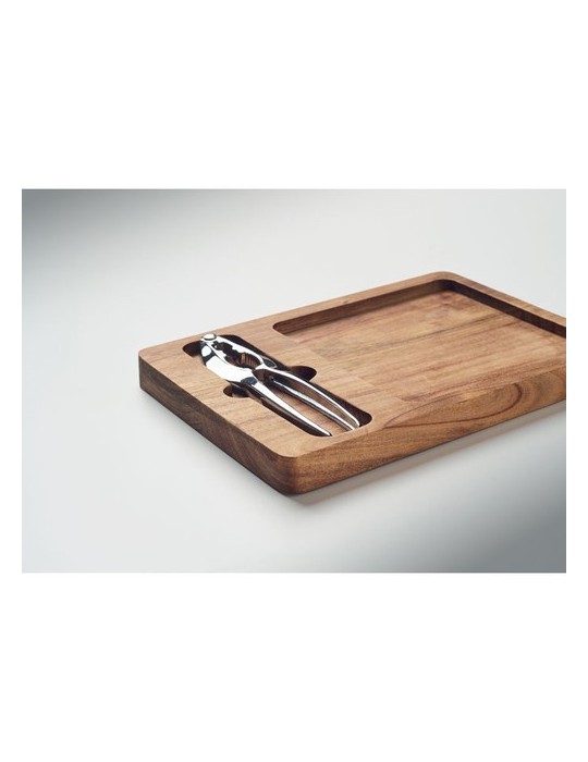 NUTPLATE Set de casse-noix en acacia