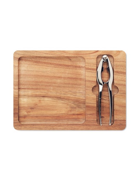 NUTPLATE Set de casse-noix en acacia