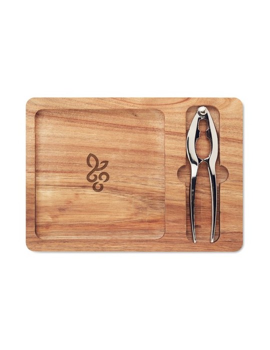 NUTPLATE Set de casse-noix en acacia