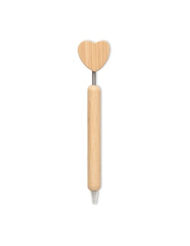 CORAPEN Stylo à bille cœur en bambou