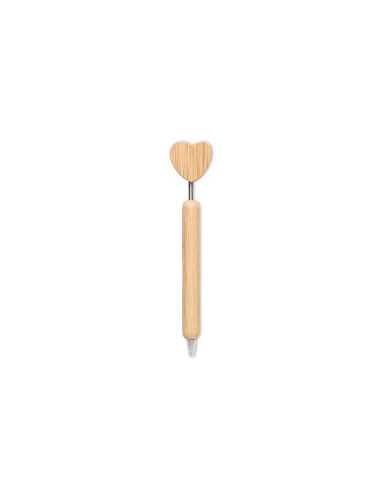 CORAPEN Stylo à bille cœur en bambou