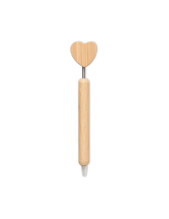 CORAPEN Stylo à bille cœur en bambou
