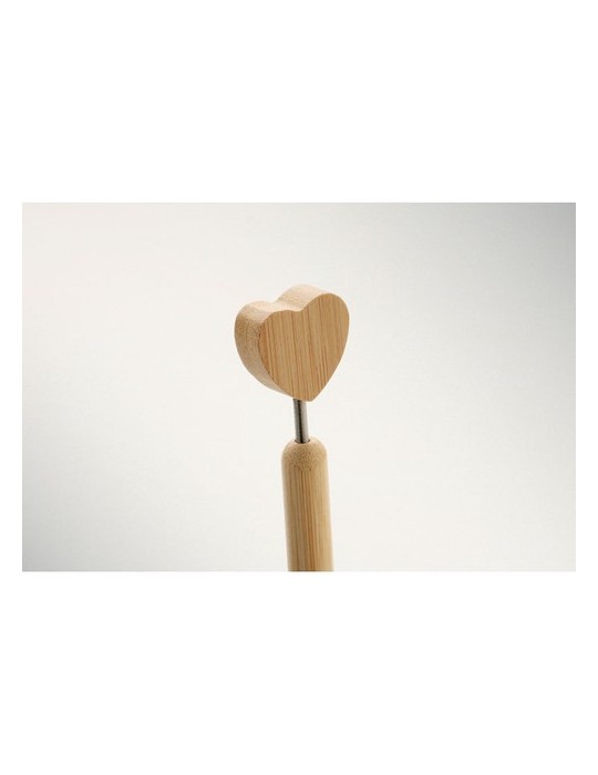 CORAPEN Stylo à bille cœur en bambou