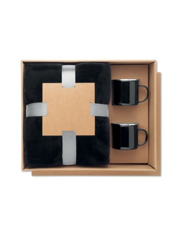 AGRADABLE Ensemble couverture et 2 mugs 2