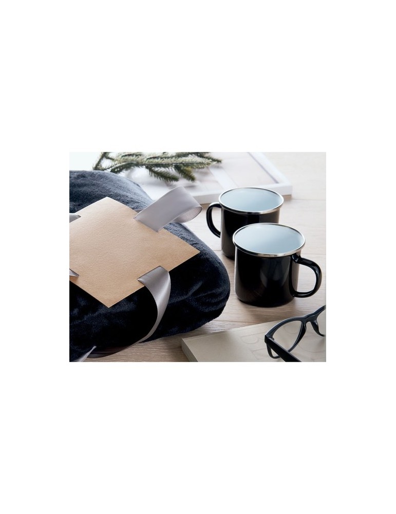 AGRADABLE Ensemble couverture et 2 mugs