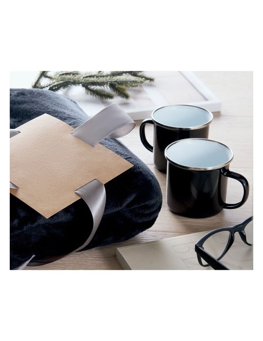 AGRADABLE Ensemble couverture et 2 mugs