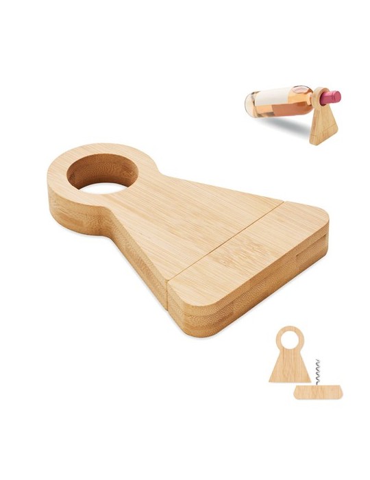 STANDTURN Support décapsuleur en bambou