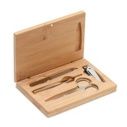 Set de manucure personnalisable élégant et précis pas cher - SEWA Matières : bambou Couleurs : bois