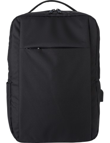 Sac à dos porte-ordinateur en polyester rPET personnalisé Jesse pas cher