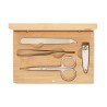 Set de manucure personnalisable élégant et précis pas cher - SEWA Matières : bambou Couleurs : bois impression haute définition