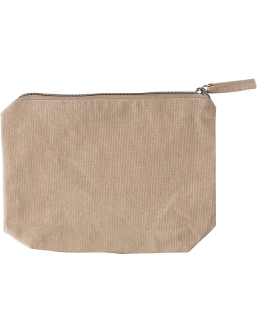 Trousse de maquillage personnalisée en coton recyclé Cressida pas cher