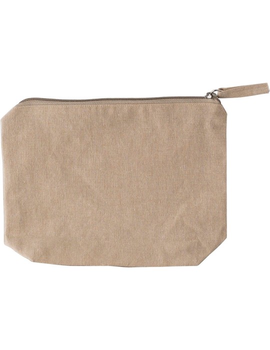 Trousse de maquillage personnalisée en coton recyclé Cressida pas cher