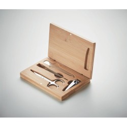 Set de manucure personnalisable élégant et précis pas cher - SEWA Matières : bambou Couleurs : bois livraison express 24h 48h