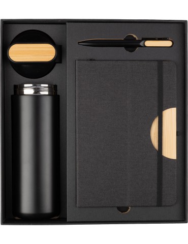 Coffret cadeau personnalisé : gourde, stylo et carnet - Kurt pas cher