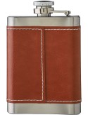 Flasque en acier inoxydable et PU de 100 ml publicitaire Cedric
