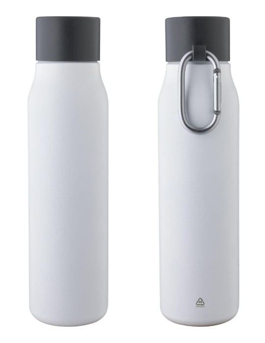 Gourde double paroi de 600 ml en acier inoxydable recyclé Cassian