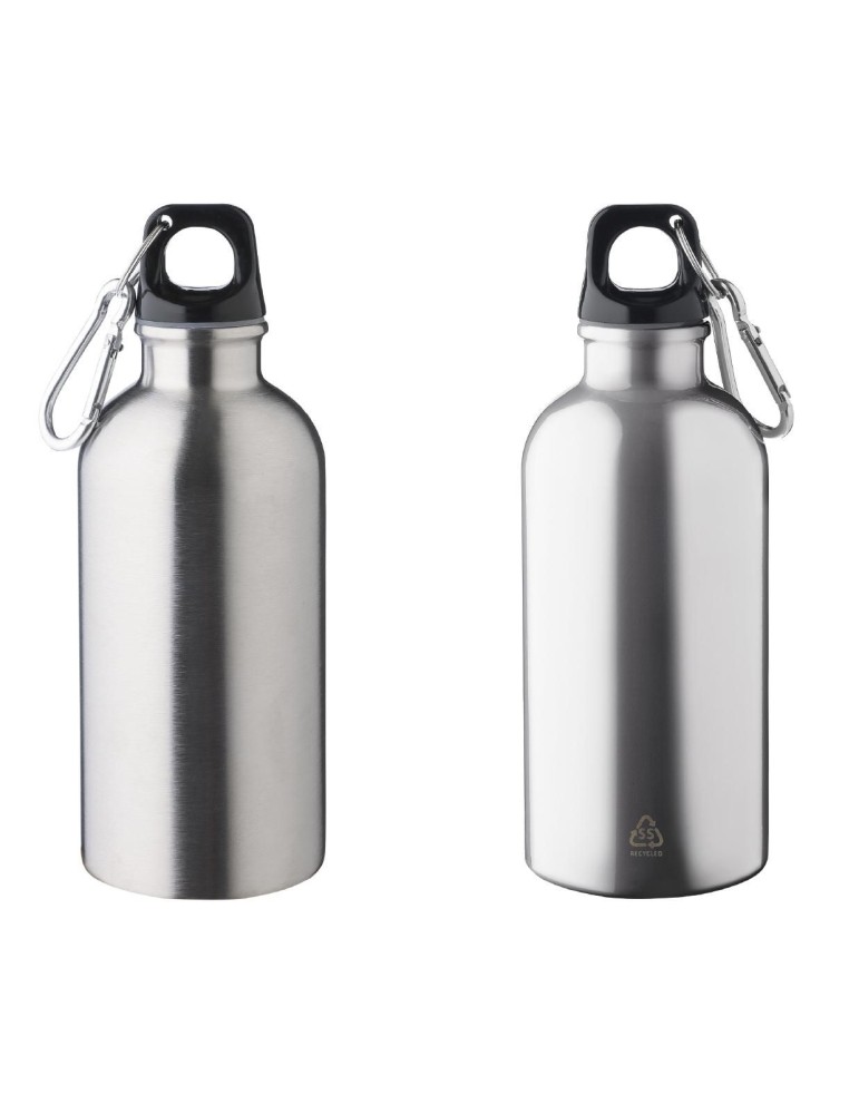 Gourde simple paroi de 400 ml en acier inoxydable recyclé Sable