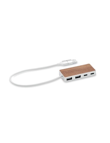 Hub USB 4 ports 27,5 cm publicitaire UBAH