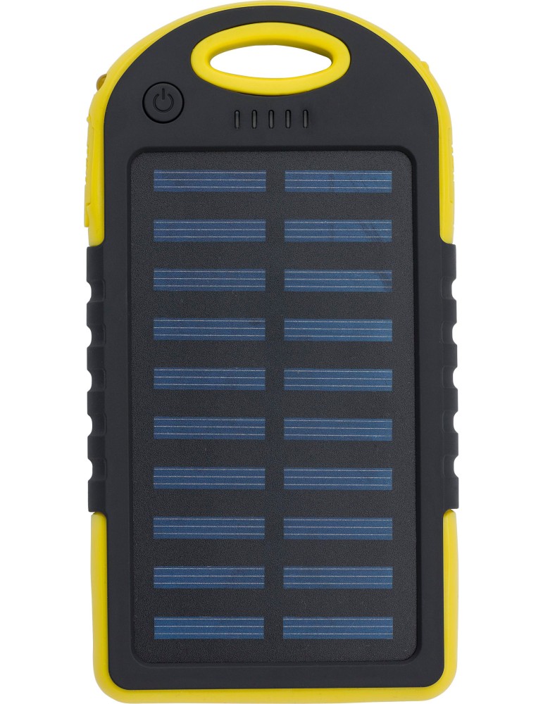 Power bank solaire en ABS et gomme Arin
