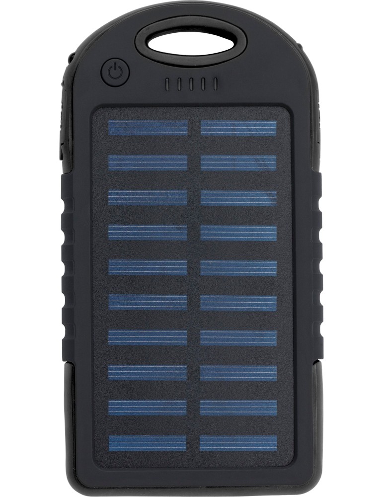 Power bank solaire en ABS et gomme Arin