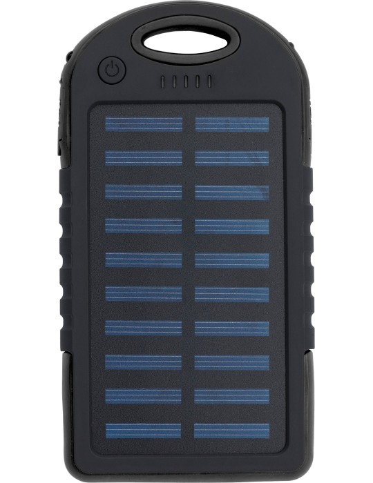 Power bank solaire en ABS et gomme Arin