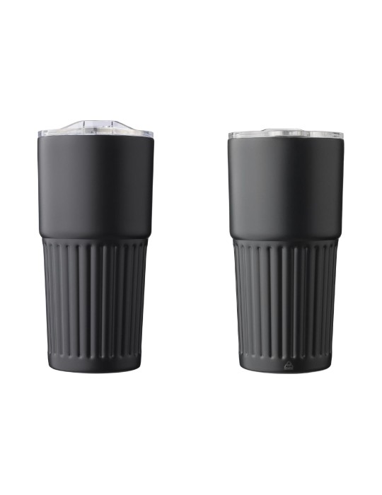 Mug double paroi en acier inoxydable recyclé de 500 ml Kael