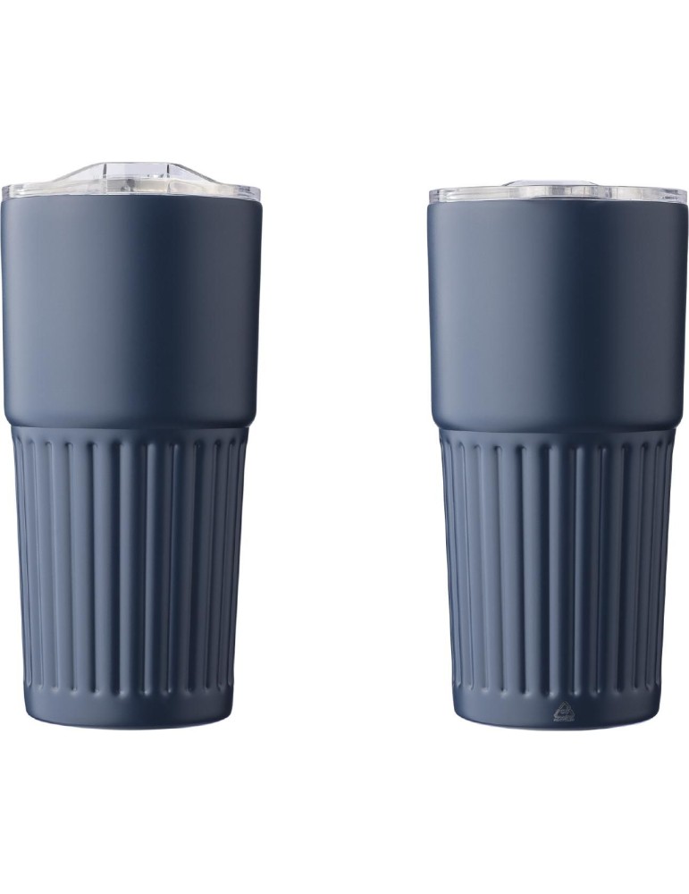 Mug double paroi en acier inoxydable recyclé de 500 ml Kael