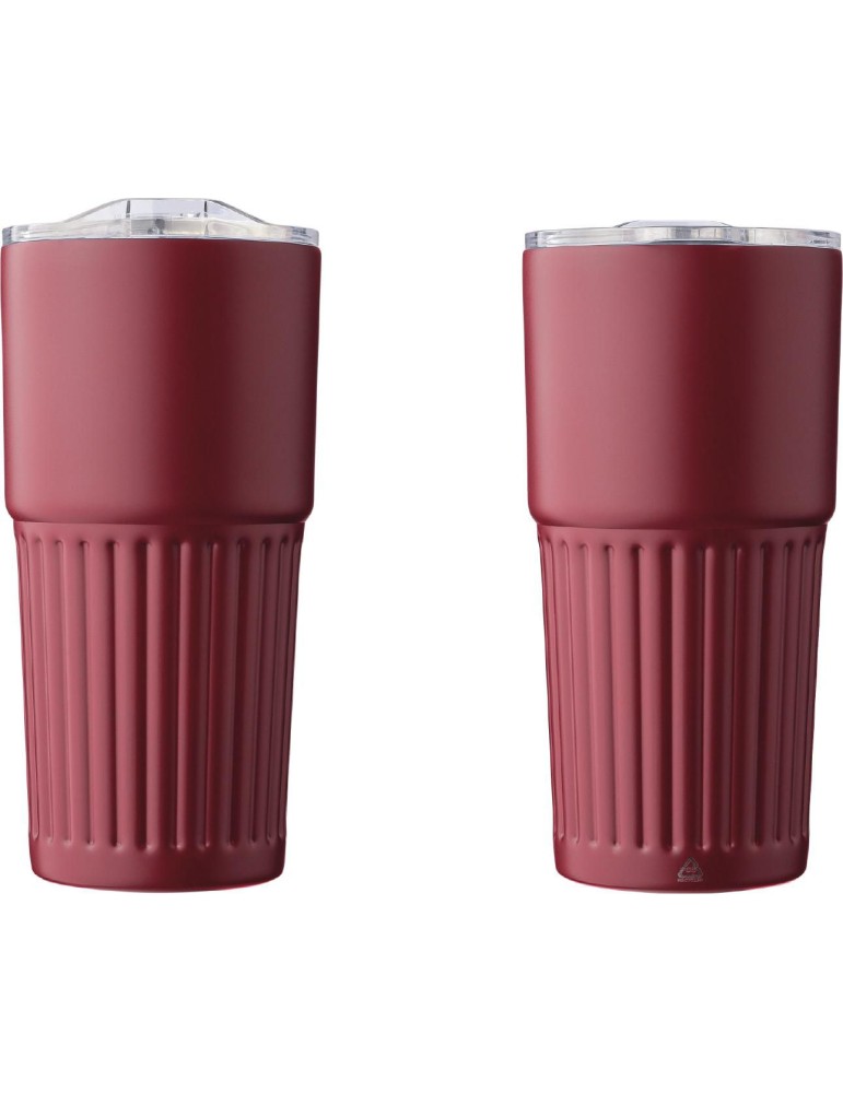 Mug double paroi en acier inoxydable recyclé de 500 ml Kael