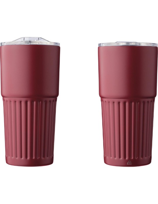Mug double paroi en acier inoxydable recyclé de 500 ml Kael