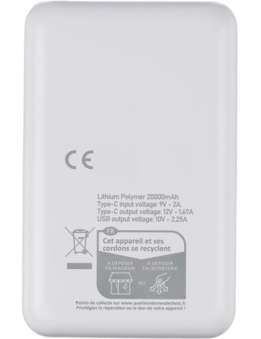 Power bank en ABS recyclé Rayen