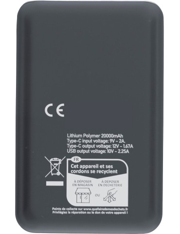 Power bank en ABS recyclé Rayen 2