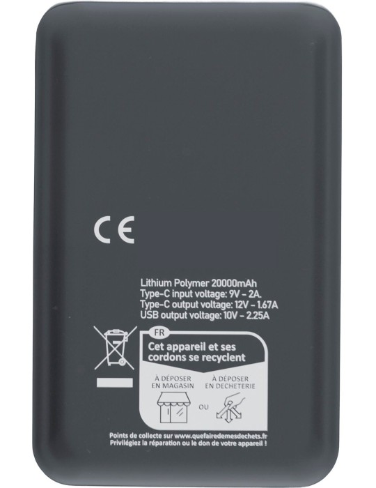 Power bank en ABS recyclé Rayen