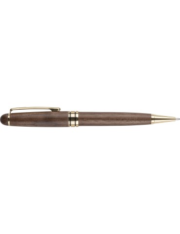 Stylo bille twist en bois de noyer Noa