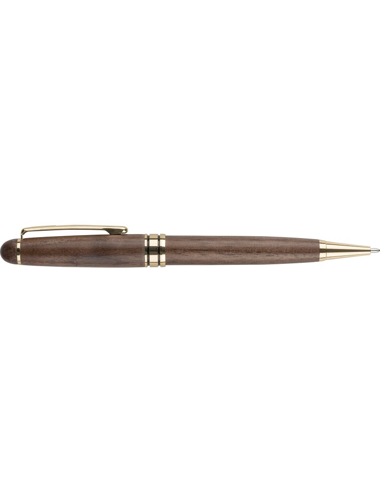 Stylo bille twist en bois de noyer Noa