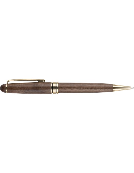 Stylo bille twist en bois de noyer Noa