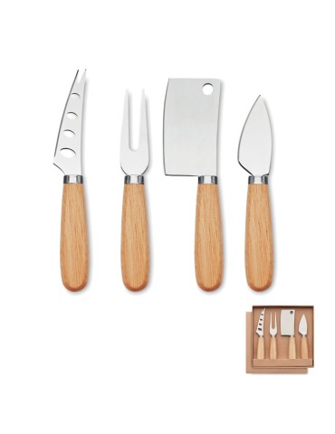 Set de 4 couteaux à fromage personnalisé CAMEMBERT