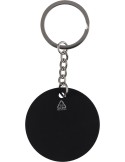Porte-clés rond en acier inoxydable recyclé Risa