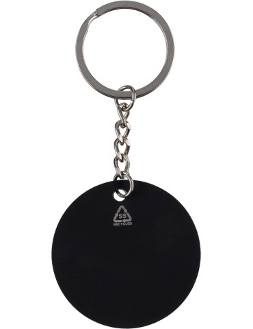 Porte-clés ballon de football en acier inoxydable recyclé Ciro